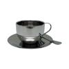 Stainless Steel Coffee & Tea Cup with Saucer and Spoon