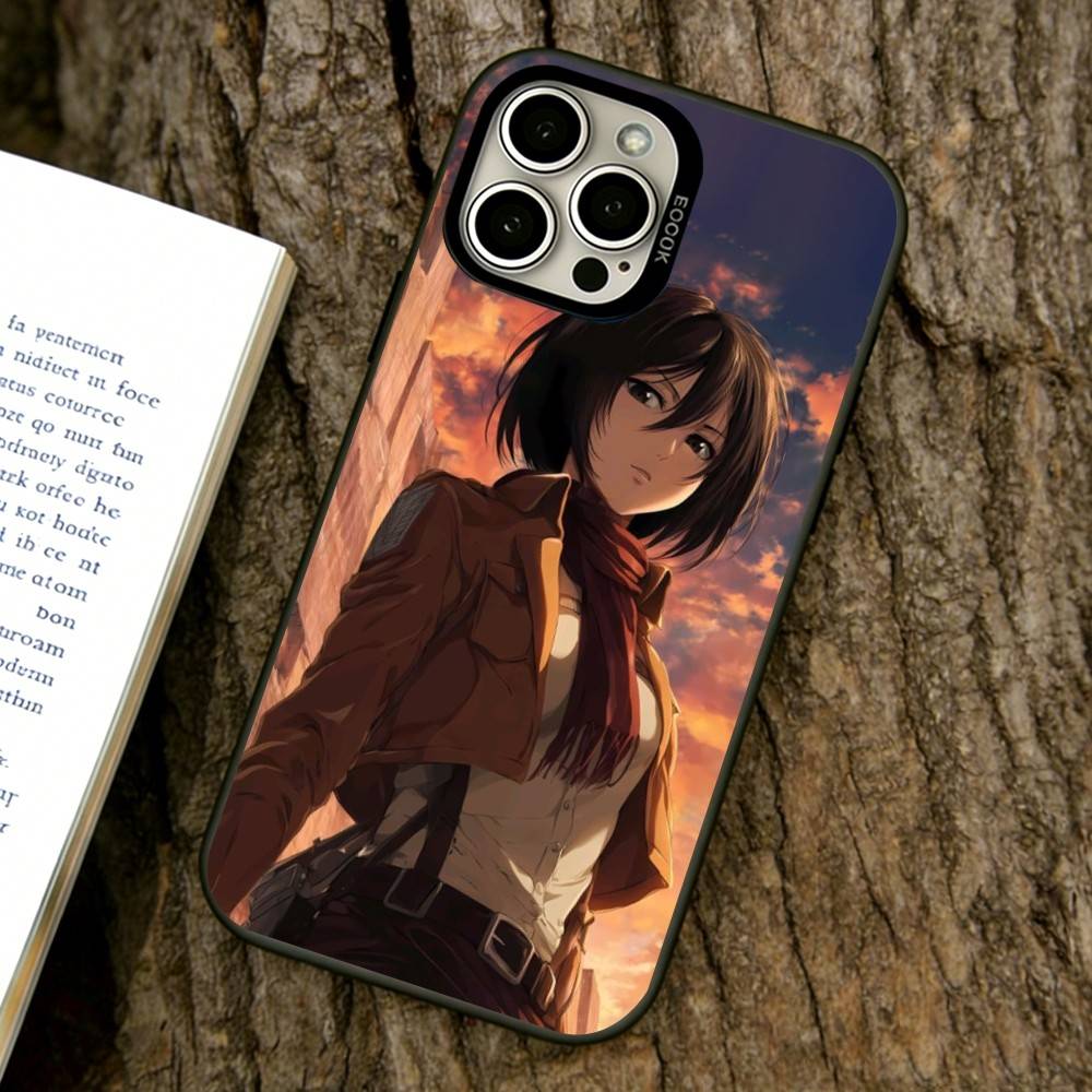 Mikasa Ackerman Phone Case For iPhone 17,16,15,14,13,12,11 Plus,Pro Max,XS,Colorful Silver Phone Case Funda Cover