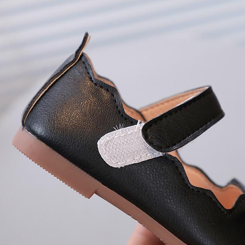 1-8 Years Girls Shoes British Style Solid Color Casual Shoes Bow Design Non-slip Soft Sole Princess Shoes