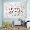 Happy Birthday Pattern Tapestry Office Living Room Tapestry Home Wall Decoration Tapestry