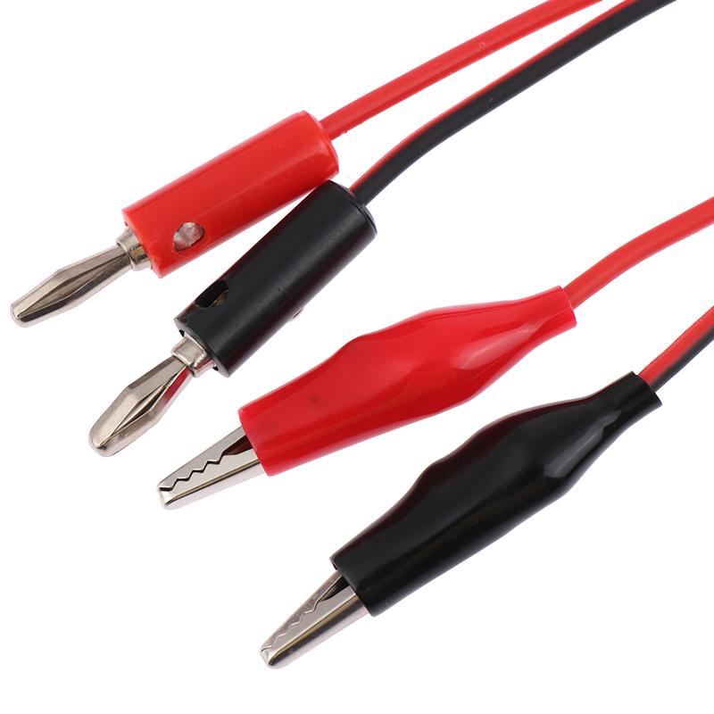 1Pc Multi-Meter Test Leads Cable Line 100Cm Double Ends Banana Plug To Alligator Clip Electrical Connector Diy Tool
