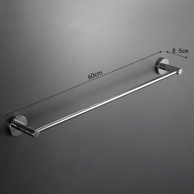 Wall-Mounted 304 Stainless Steel Bathroom Towel Rack and Storage Shelf