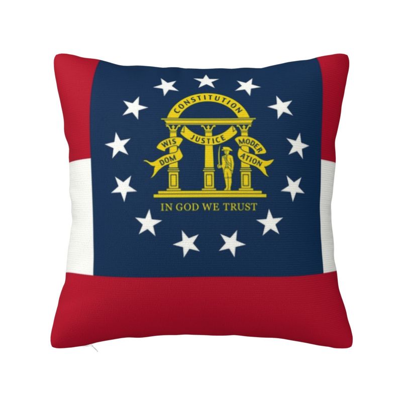 Custom Georgia Country Flag Map Pillow Home Decorative Nordic Georgian Proud Patriotic Outdoor Cushions Square Pillowcase