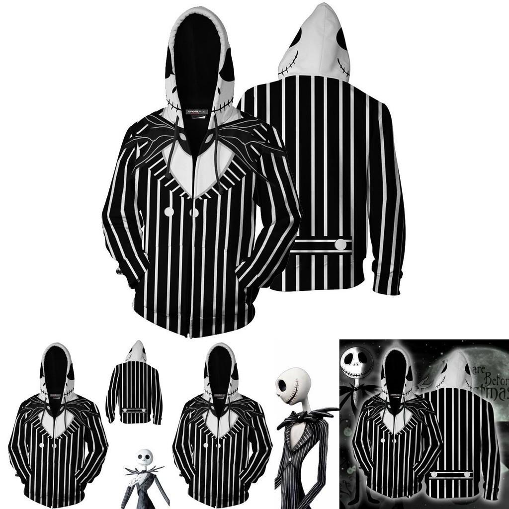 The Nightmare Before Christmas Jack Skellington 3d Cosplay Costume Hoodie With Vibrant Digital Print And Soft Breathable Material