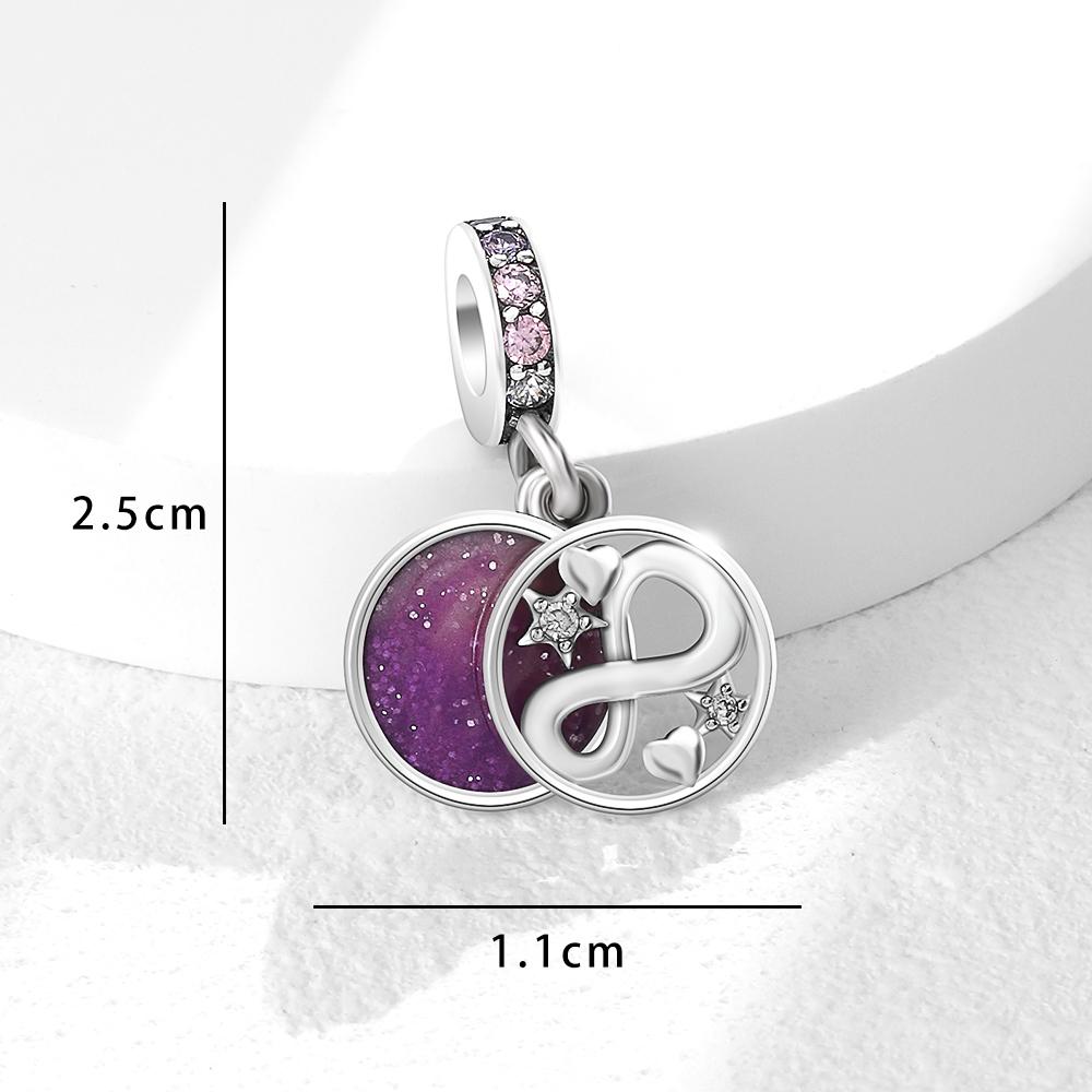 New Trinkets 925 Pure Silver Pink 8 Wings Sunflower Pendant Beads fit Original Charms Bracelet DIY Women Jewelry