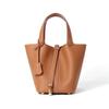 Women's Genuine Leather Bucket Bag Korean Niche Large Capacity Women's Bag High-end Feel Hot-selling Commuter Handbag