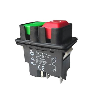 KEDU Waterproof Electromagnetic Pushbutton Switches KJD17B-16 16A 5Pin for Lathes