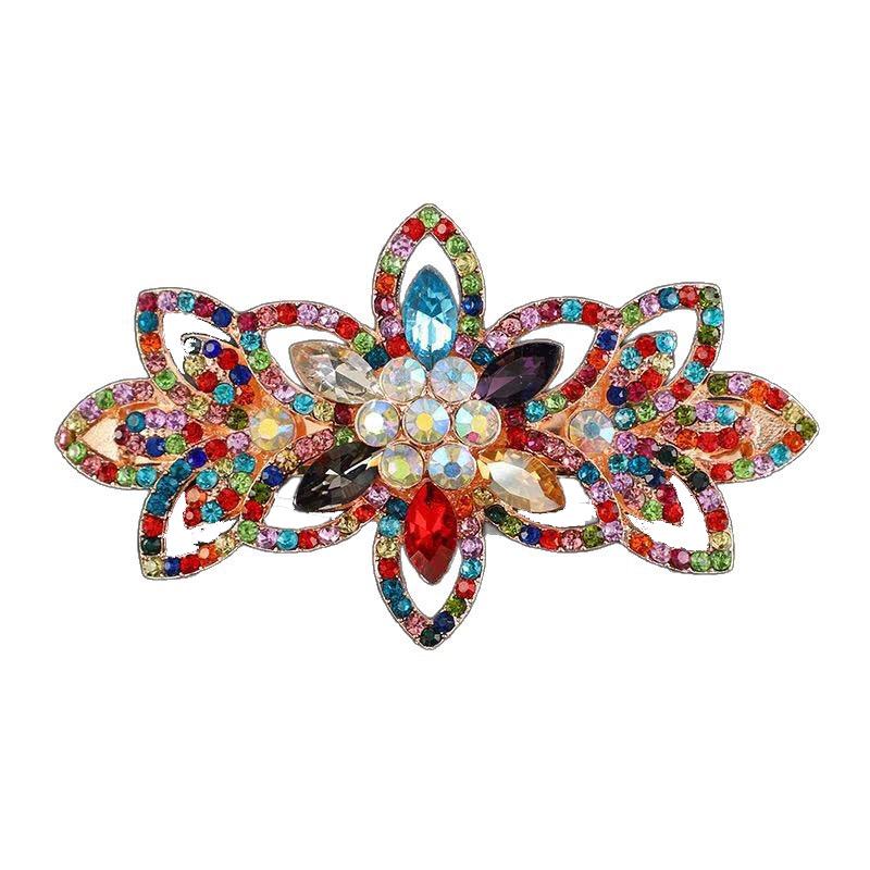 Korean Style Rhinestone Crystal Hair Clip - Adult Large Spring Clip for Ponytails