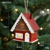Christmas LED Light Wooden House Luminous Cabin Merry Christmas Decorations for Home DIY Xmas Tree Ornaments Kids Gifts New
