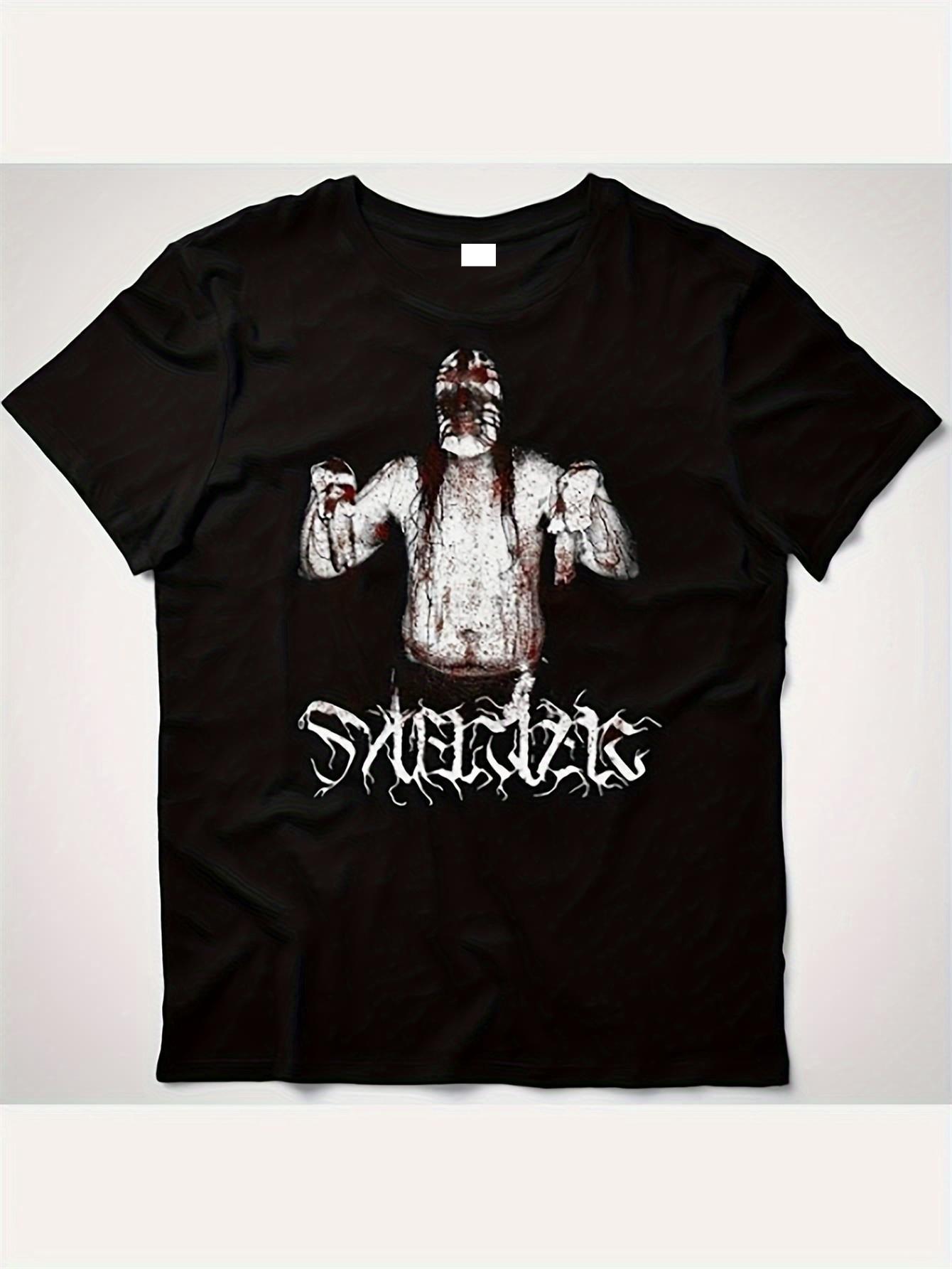 

Men s Black T-Shirt with Distressed Graphic Print- Lifelover Design M