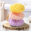 Bright Yellow Bath Sponge For Children Easy Grip Design Fast Drying Bathing Accessory Early Color Recognition Toy