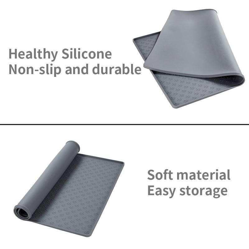 Pet Placemat Dog Food Bowl Mat Cat Feed Mat Cat Dog Drinking Feeding Placemat Silicone Waterproof Pet  Pad Feeder Mats