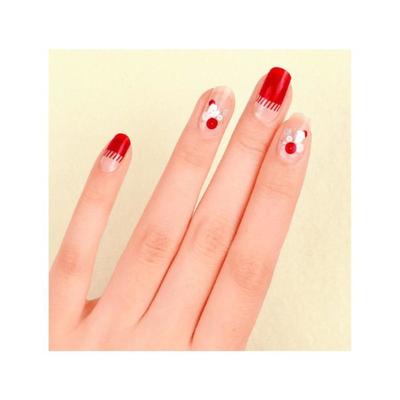 Adesivo per unghie in gel facile Bling Mable Rosso