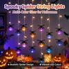 LED Halloween Spider String Lights Waterproof, Hanging Icicle Lights Outdoor Garden Yard, Porch Party Decoration Warm Lamp Decor