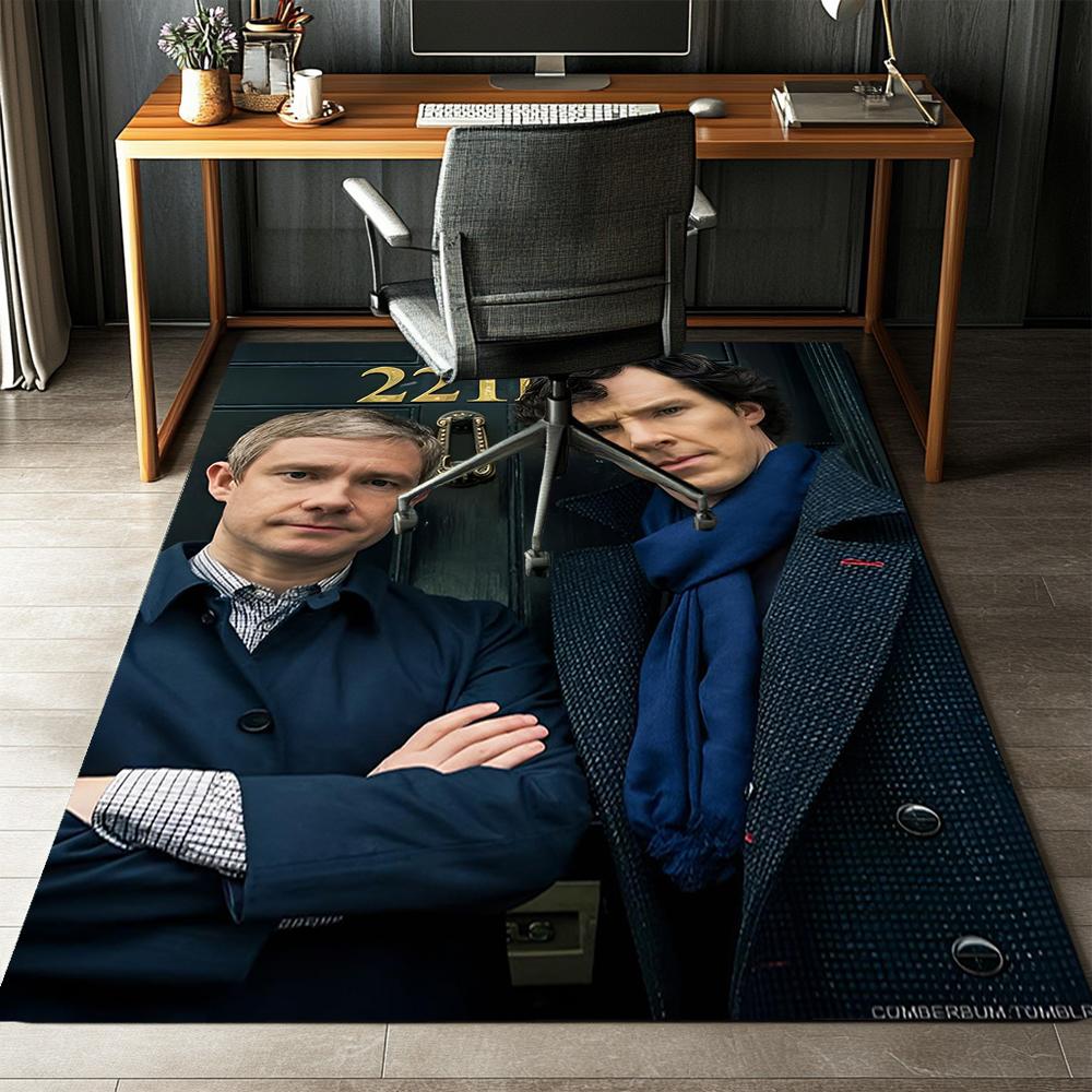 Sherlock Printed Carpet Rug for Office Chair Living Room Bedroom Kitchen Room Decor Gifts