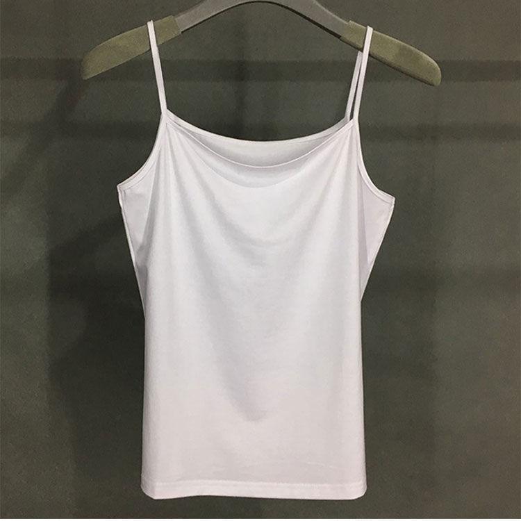 Camisole Bottoming Shirt Spring and Summer Solid Colour Inside and Outside Wear Large Size Round Neck Sexy Suspenders Tank Top