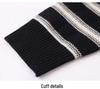 Autumn 2025 Wool Knitwear: Elegant Striped Lapel for Middle-Aged Women