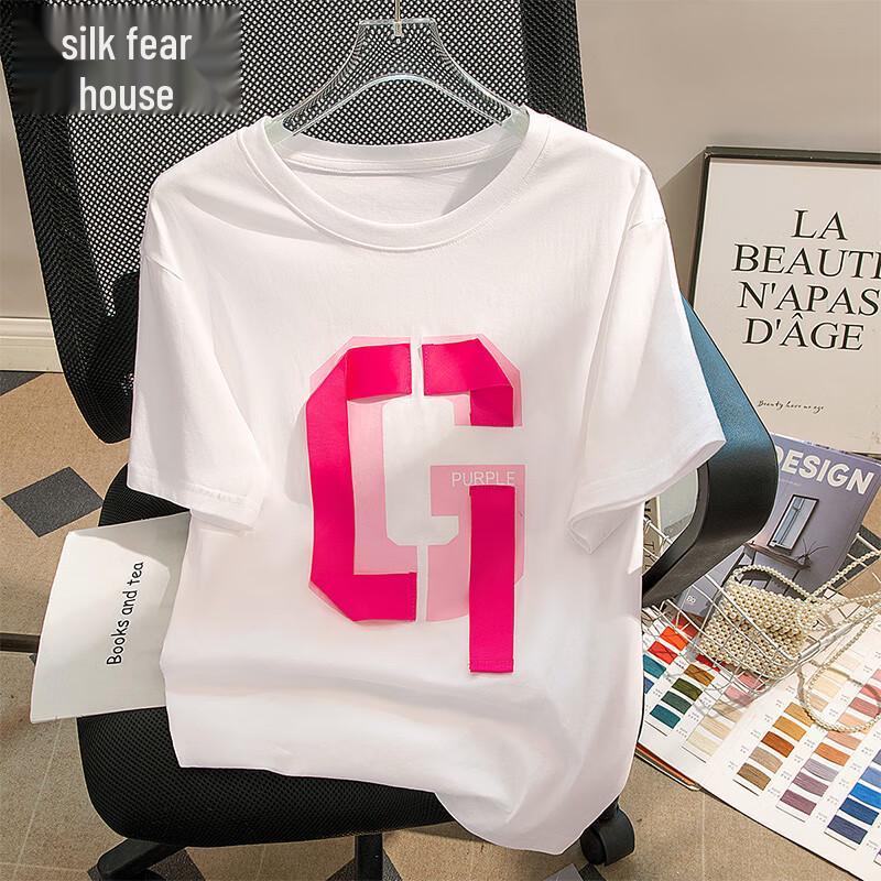 Sibaishe Women s Casual Letter Graphic T-Shirt S