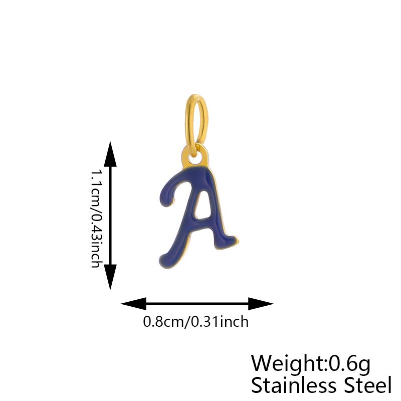 

CARLIDANA Popular Fashion Initial Charm Stainless Steel Oil Drop Gold Plated Letter Pendant Alphabet for DIY Jewelry Necklace