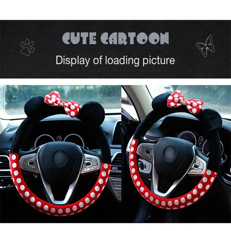 Auto Styling Schleife Auto Lenkradbezug niedlich Cartoon Universal Innenzubehör Set Frau/Mann 16 Designs Autoabdeckungen heiß neu