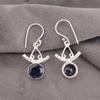 London Blue Topaz Gemstone 925 Sterling Silver Handmade Partywear Earrings 1.63" EE-152-7