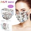 100PCS Adult Fashion Print Disposable Face Mask 3 Ply Earloop Anti-PM2.5 