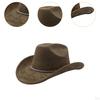 Adult Cowboy Hat, Wide Brim Western Headwear, Lightweight And Sturdy Polyester Party Suitable
