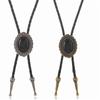Long Adjustable Leather Cord Necklace For Sweaters Elegant Golden Design Durable Comfortable String Formal Casual Wear