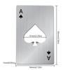 Abridor de Garrafa Formato Carta de Baralho Ás de Espadas Estilo Cartão de Crédito Aço Inoxidável Abridor de Cerveja Doméstico
