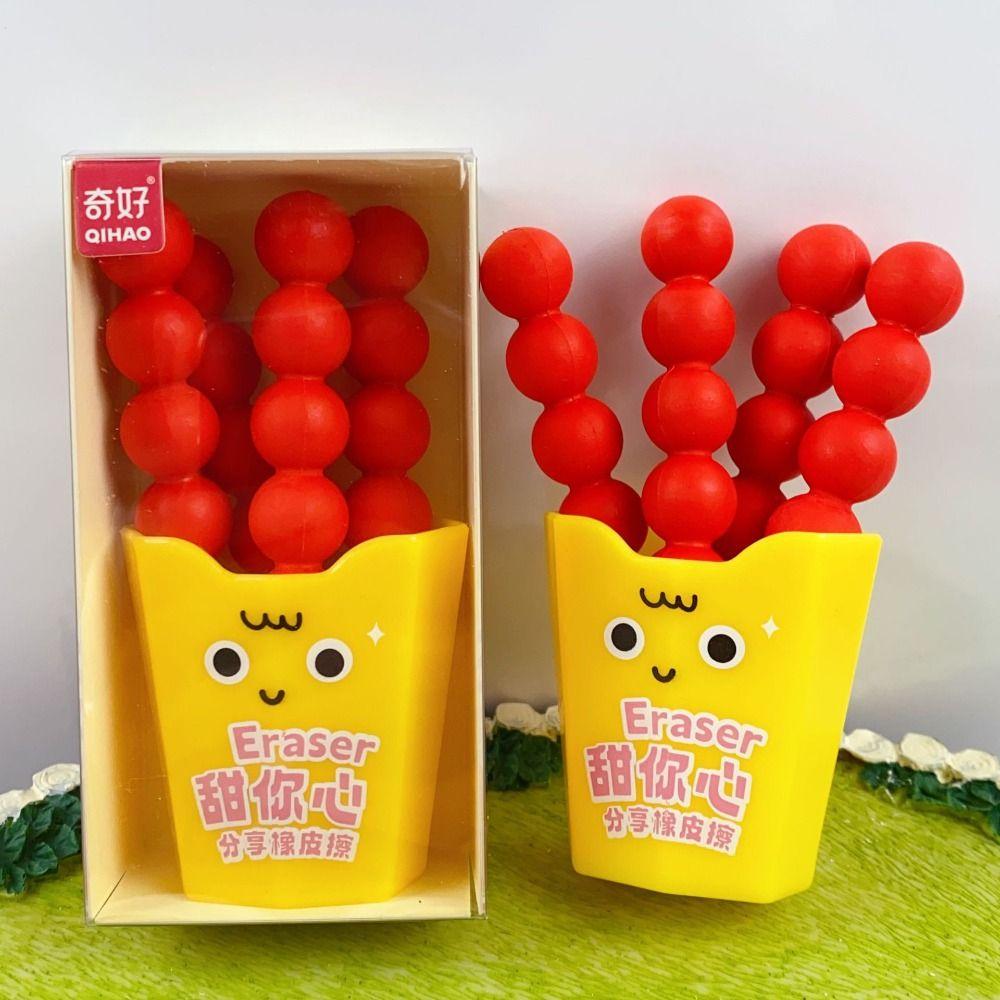 Novetly Моделирование Продукты Ластик Картофель Фри Стирание Карандаш Резинка Студент Style B