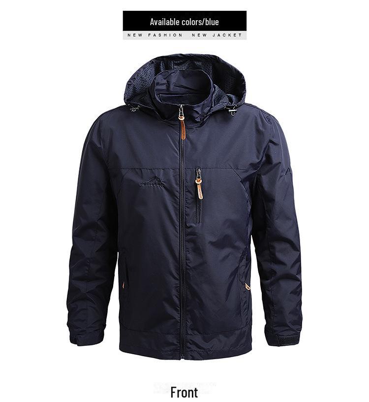 Men's Casual Hooded Jacket - Loose Fit, Perfect for Spring & Autumn.