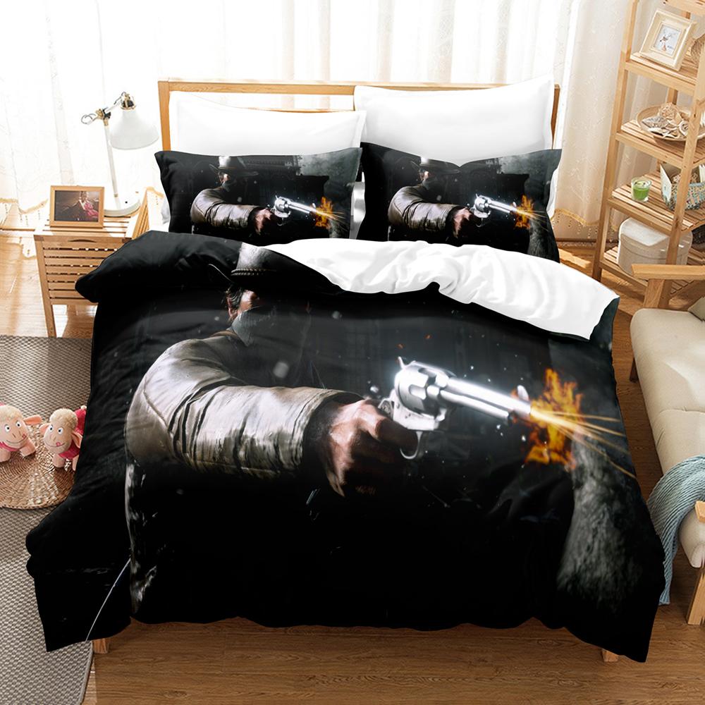 3D Print Game Red Dead Redemption 2_3pcs Bedding Sets Duvet Cover Set With Pillowcase Twin Full Queen King Bedclothes Bed Linen