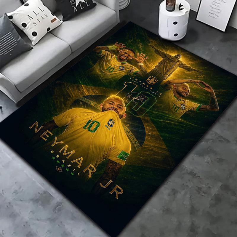 Neymar Jr Carpet Rug for Living Room Bedroom Home Sofa Decoration,Kids play Non-slip Floor Mat