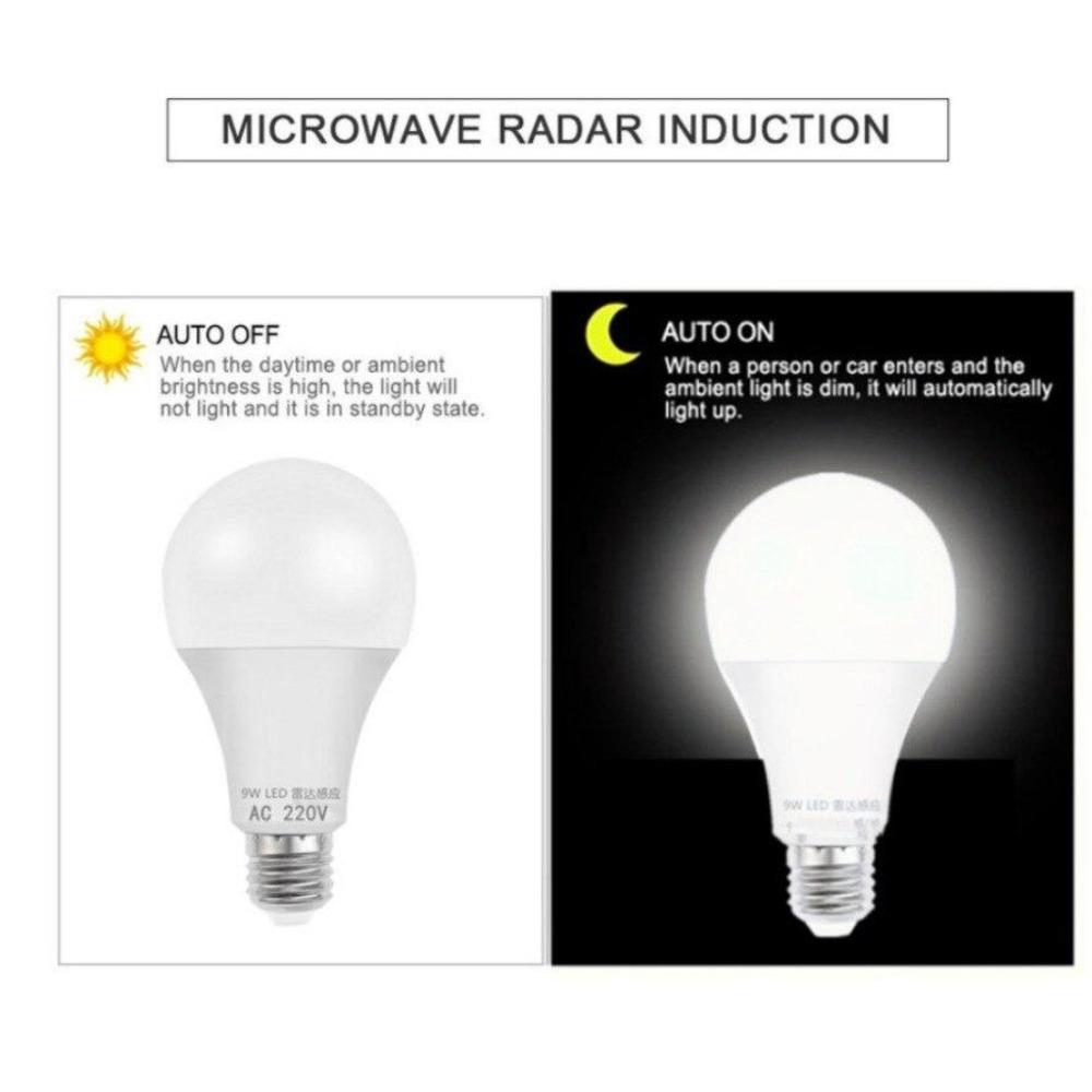 E27 85V-265V Lampadina LED con Sensore di Movimento Radar a Microonde Lampada LED Automatica Intelligente Lampadina Infrarossa Risparmio Energetico Casa Portico Scala Corridoio