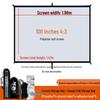 Punch-Free Wall-Mounted Outdoor Camping Projector Screen, High-Definition, 84-120 Inch