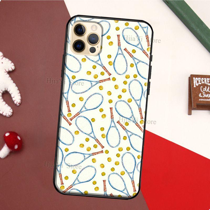 Tennisschläger Tennisball TPU Hülle Für iPhone 11 14 Pro Max 12 13 mini X XS Max XR 5S SE 2020 6S 7 8 Plus Rückabdeckung