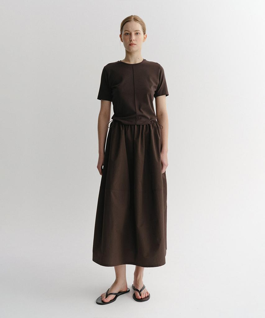 Ia Kane Contrast Cocoon Dress (Brown)