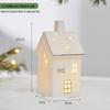 Christmas Ceramic Glowing Tree House Ornament - Desktop Scene Decoration Prop & Gift