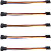 SIXQJZML 5Pcs 5Pin to 4Pin Fan Adapter Cable,PC CPU Fan Connector Converter Interface Conversion Line,for 4 Pin Temperature Control Fan Header or 3