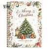 Holiday Gift Giving Accessory Christmas Card Book, DIY Spiral-Bound Merry College Survival Personalized Greeting Book Kit, 10-Page for Students