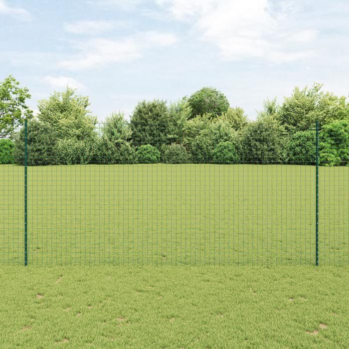 VidaXL Clôture Euro avec 5 poteaux en U Vert 1.6x10 m Acier 3335971