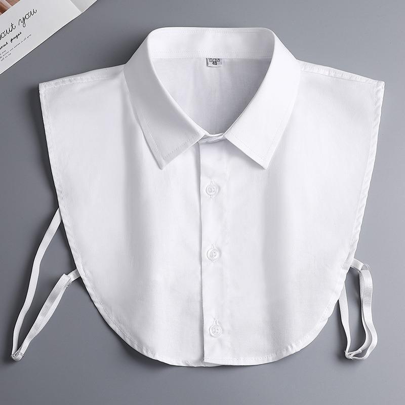 Women's Fashion Cotton Fake Collar for Suits - Minimalist Half-Shirt Style, Versatile & Convenient, Removable Collar