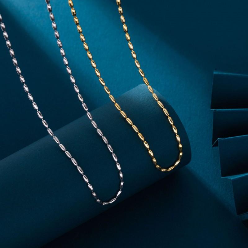 Womens Minimalist Olive Bead Chain Necklace Fashion Jewelry