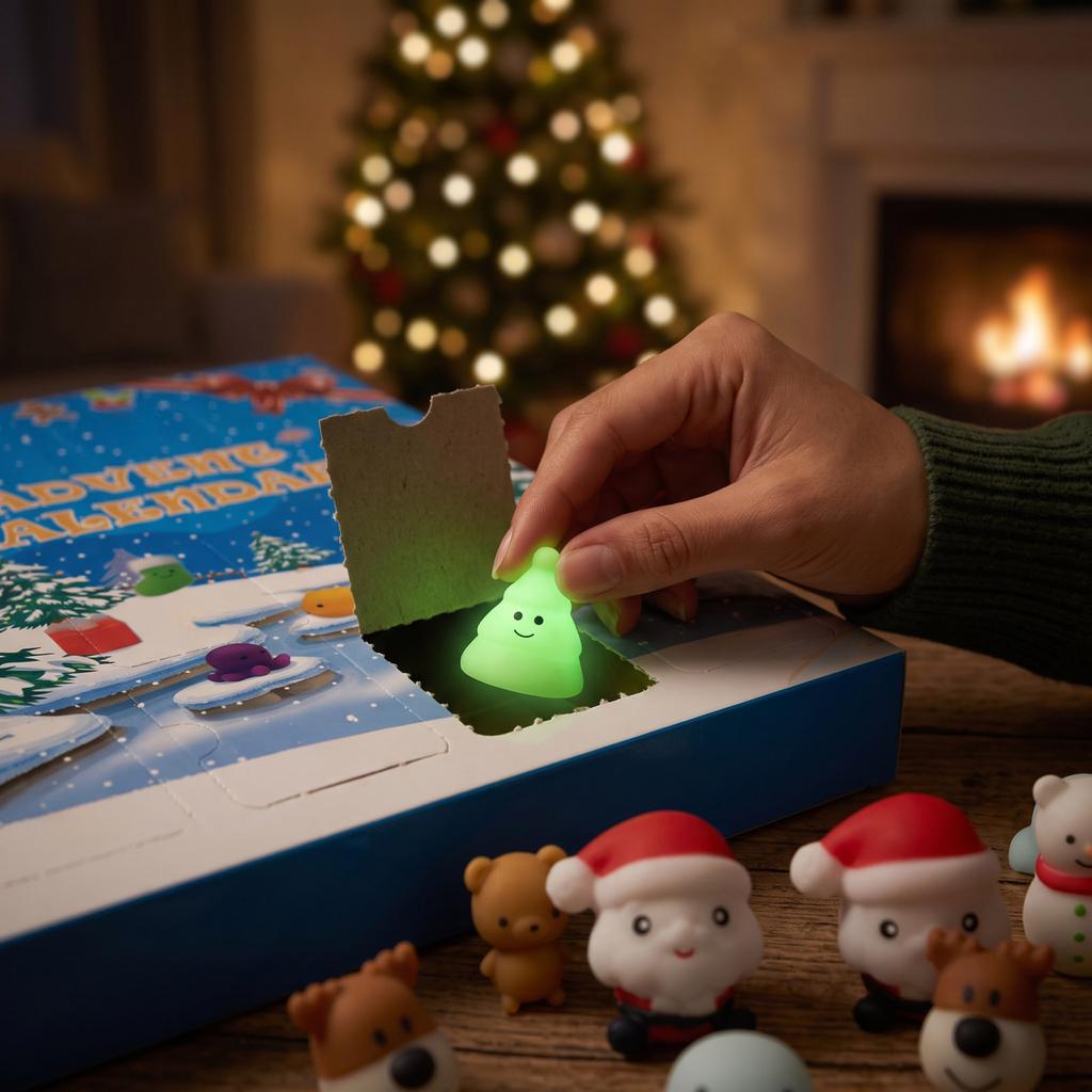 in the Dark Advent Calendar Day Christmas Countdown with Stress for Kids