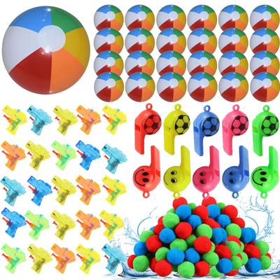 Kinder Sommer Strandparty Set Bunter Strandball Outdoor Sport Pfeife Wasserpistole Poolspielzeug Teamspiel Kinder Geburtstagsgeschenke TMZ