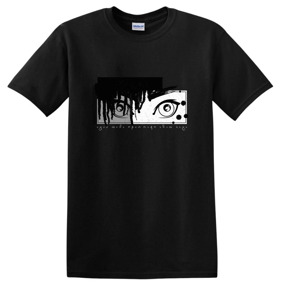 Creepy Eyes Graphic T Shirt for Horror Fans, Scary Art Tee About Mystery L