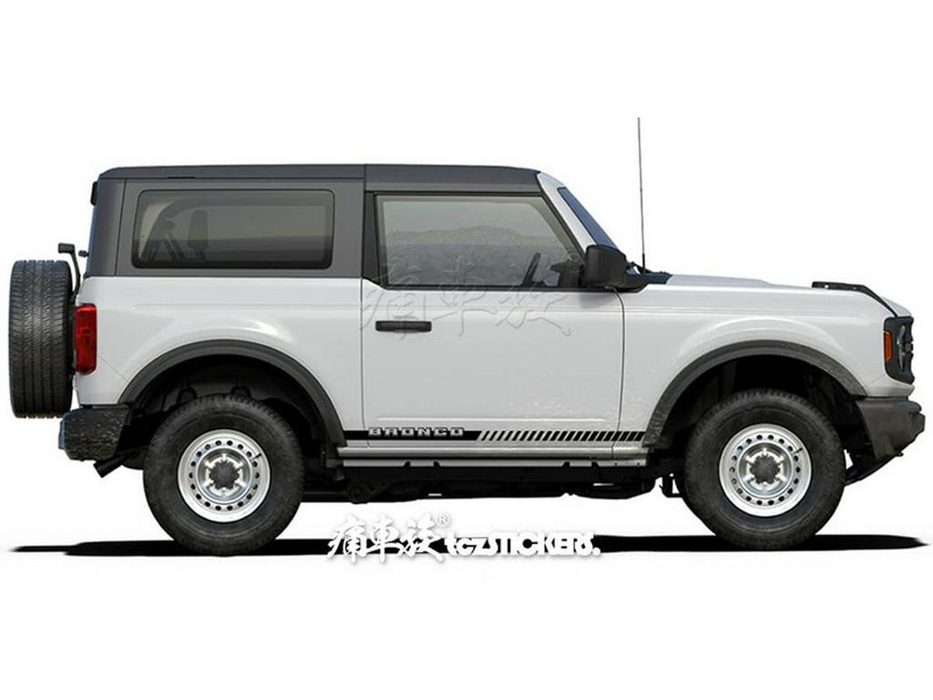 Bronco Two-Door Car Decal Strips for Body Decoration and Modification