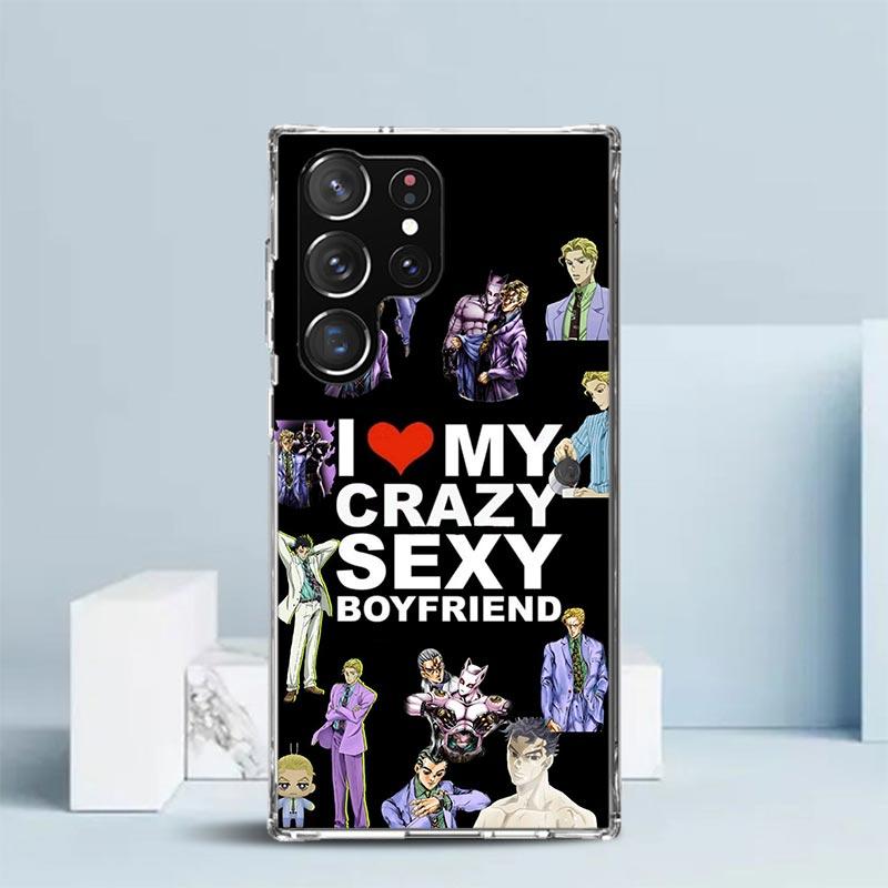 JoJo Kira Yoshikage Killer Queen Soft Cover for Samsung Galaxy S25 Edge S26 S24 S23 Ultra Phone Case S22 S21 Plus S20 FE Print P
