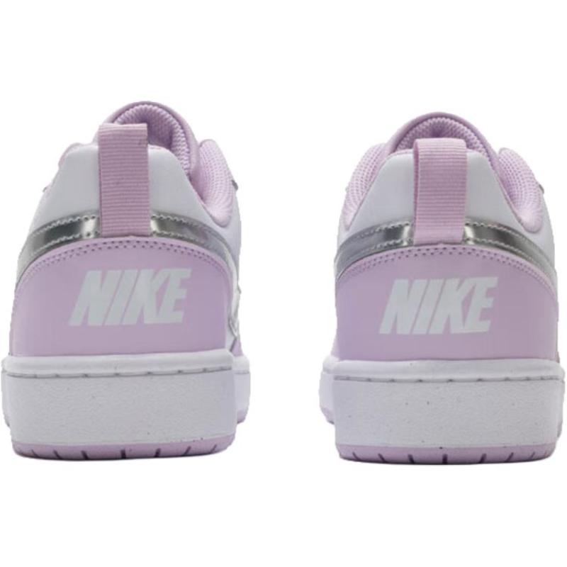 Nike Court Borough Abrasion Resistant Low Top Kids' Skateboarding Shoes Purple White Sneakers IH0407-530