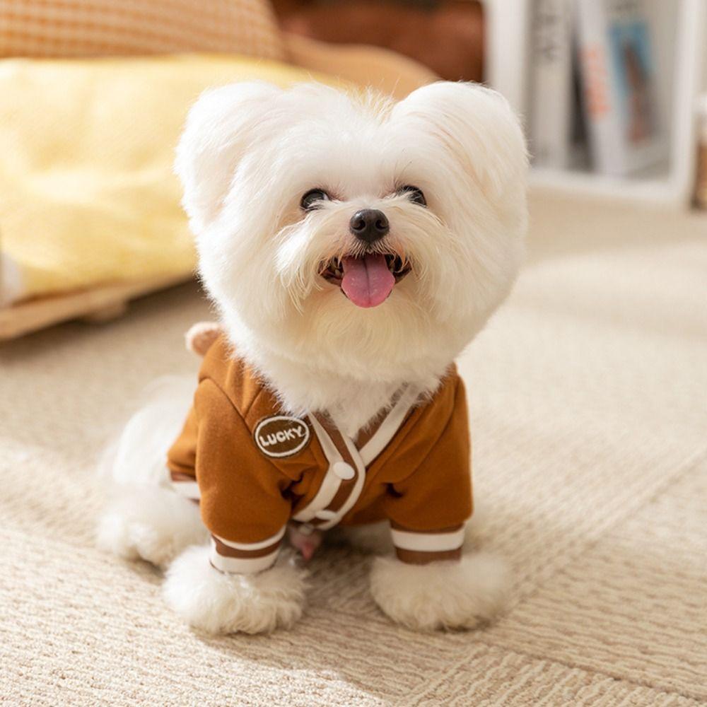 Korean 3D Winter Dog Clothing Thin Fleece Soft Teddy Dog/Cat Pet Clothes Teddy Bear Sweater Vest Dog/Cat